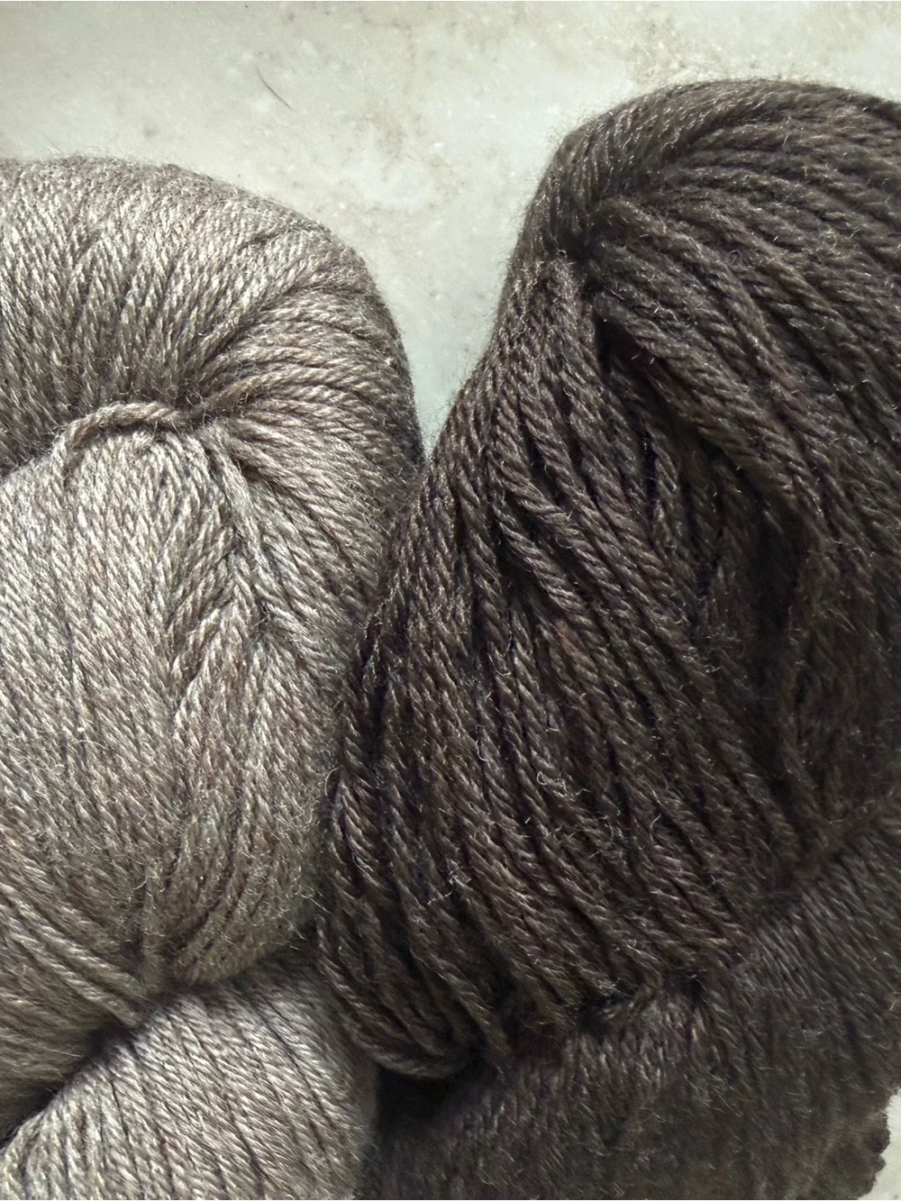 Cloudborn Fibers Merino Sock Yarn - Espresso Heather/Stone Heather